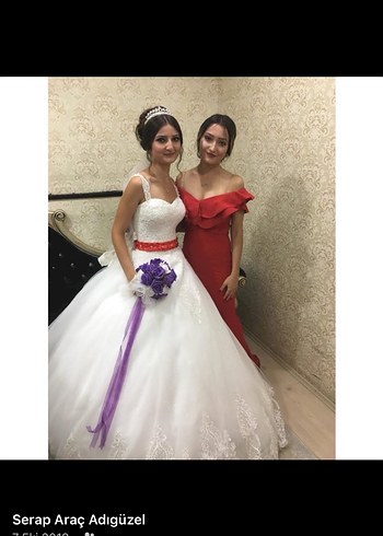 Bordo Straplez Modern Klasik Denizkızı Gelinlik - Görsel 2