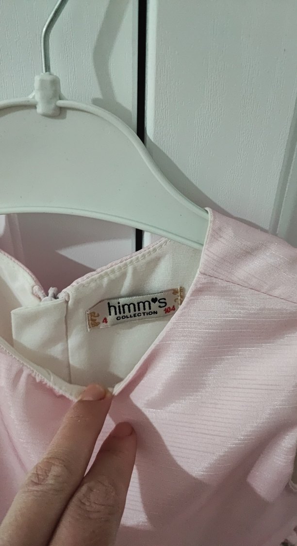 Hims 4 yaş Pembe Abiye Elbise - Görsel 3