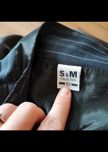 Kahverengi Uzun Kollu Kadın Tunik ve Lacivert etek Takım - Görsel 7