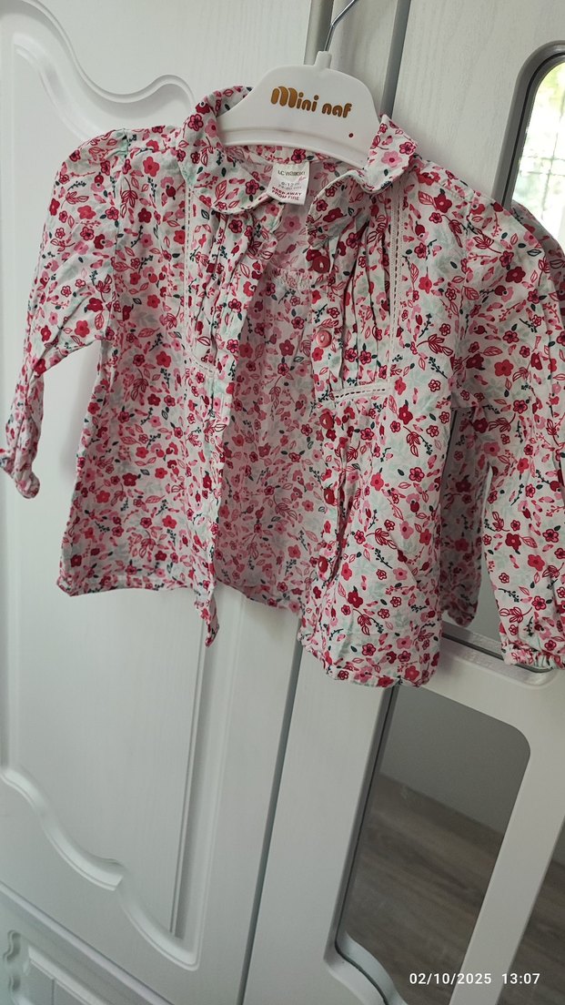 2 Adet LCW Waikiki Kız çocuk Pamuklu Gömlek - Görsel 3