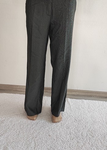 Kadın Gri Mini Saten Blazer Ceket - Görsel 5