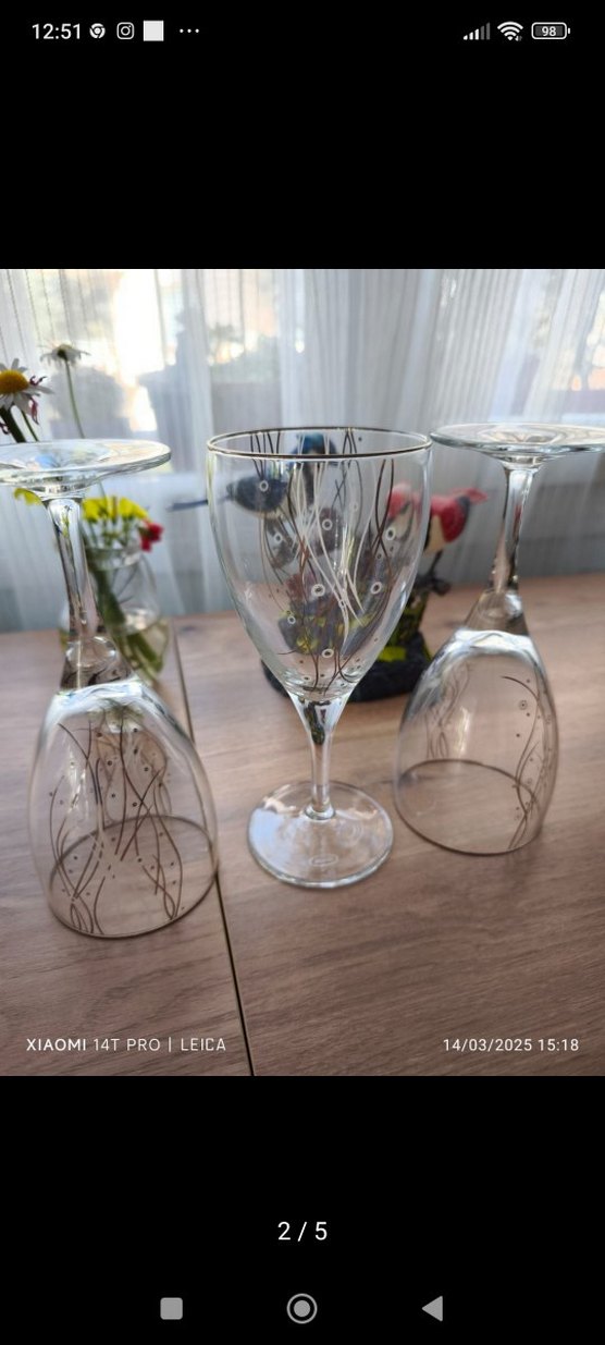 Karaca Gümüş yaldızlı 12li Kadeh Seti - Görsel 4