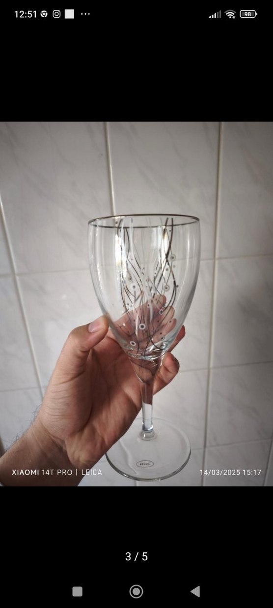 Karaca Gümüş yaldızlı 12li Kadeh Seti - Görsel 3