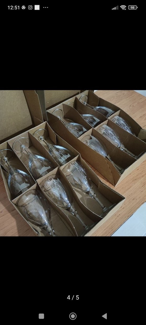 Karaca Gümüş yaldızlı 12li Kadeh Seti - Görsel 2