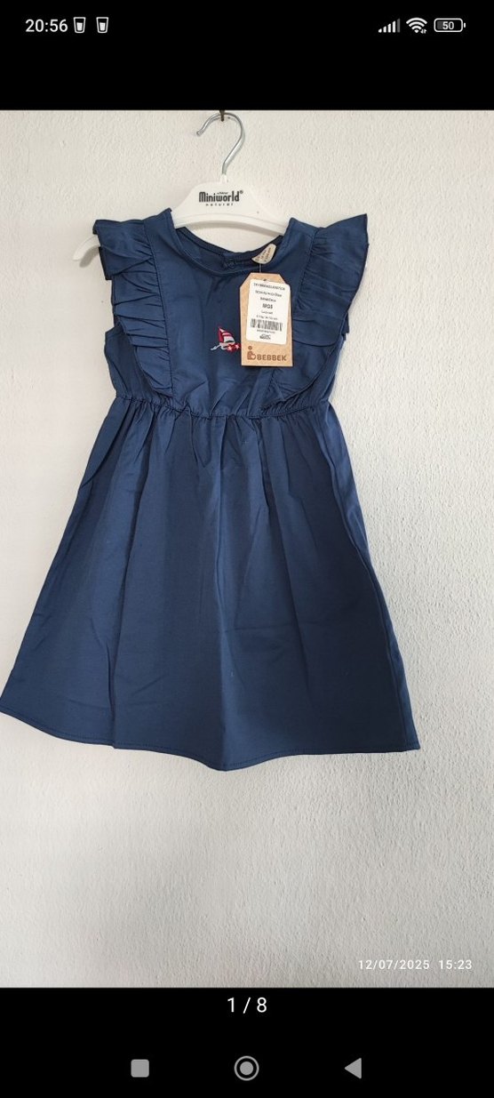 2 tane Kolsuz Kız Çocuk Elbise Ebebek - Görsel 5