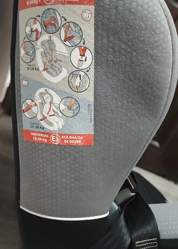 I-MAX Gri Çocuk Oto Koltuğu - Görsel 6