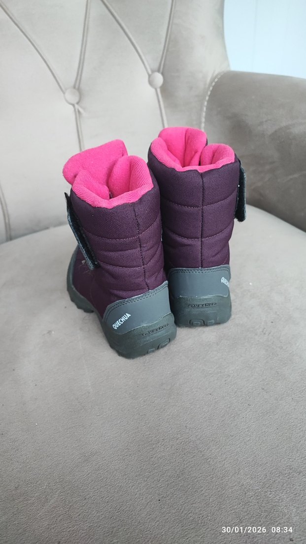 Kız Çocuk Mor Cırt Cırtlı su geçirmez bot - Görsel 3