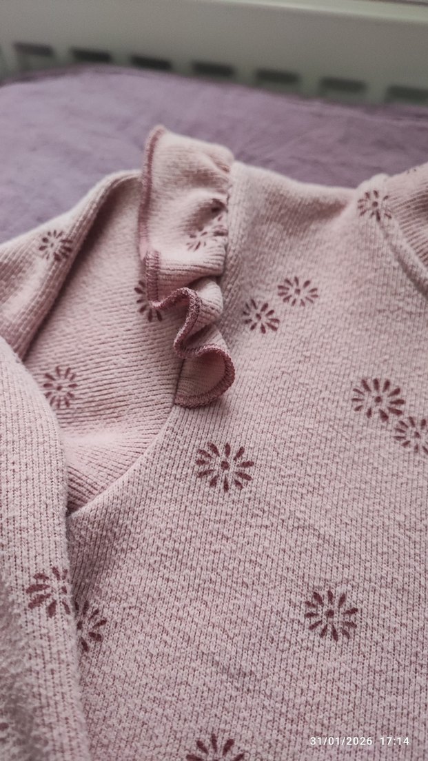 Pembe Fır Fır Detaylı Bebek Kız Takımı - Görsel 2