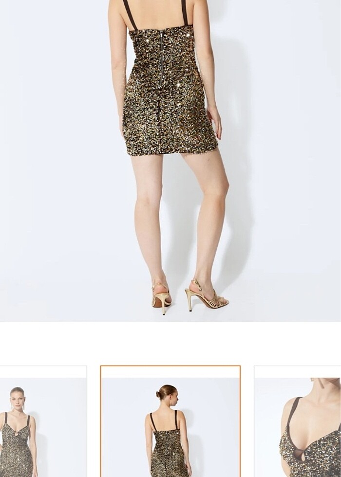 Pullu payetli elbise - Görsel 3