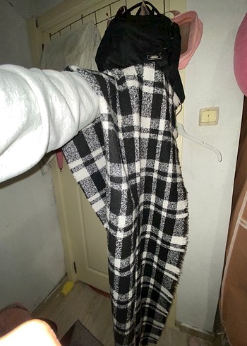 Gri Ekose Desenli Kadın Şal - Görsel 2