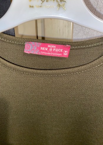 Düğmeli Uzun Kollu Haki Uzun Elbise - Görsel 3