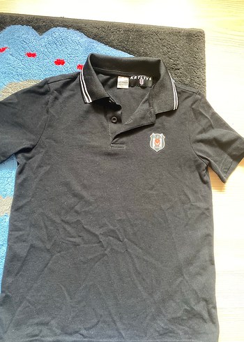 Gri Erkek çocuk Polo Yaka Kısa Kollu Tişört