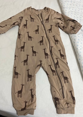 Kahverengi Erkek Çocuk Fermuarlı Pijama