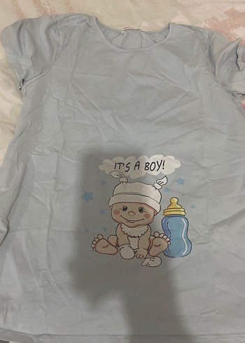 Gri Desenli Hamile Tişörtü - Görsel 3