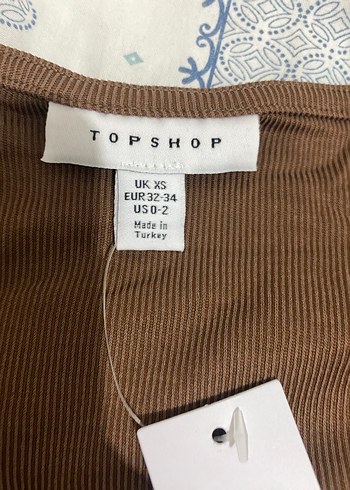 Kadın Kahverengi V Yaka Uzun Kollu Bluz - Görsel 2