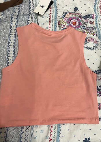 Pembe Kadın Kolsuz Crop Atlet - Görsel 2