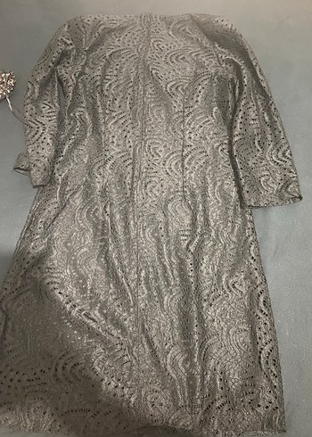 Siyah Uzun Kollu Dantel Kadın Elbise - Görsel 2