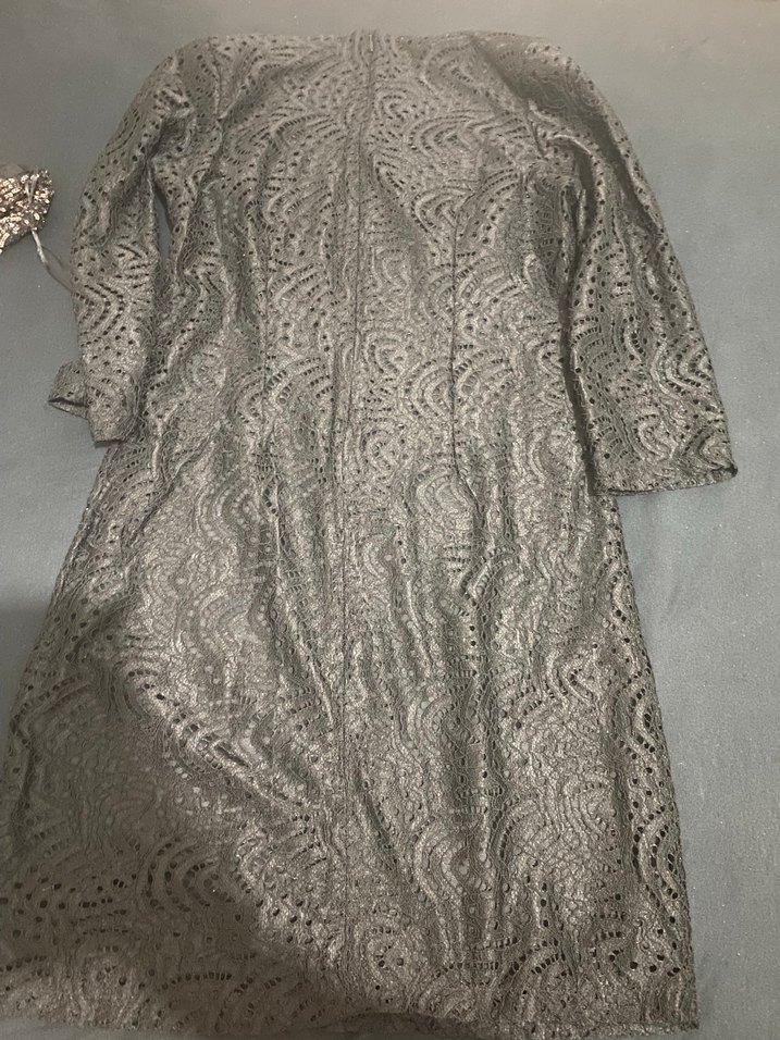 Siyah Uzun Kollu Dantel Kadın Elbise - Görsel 2