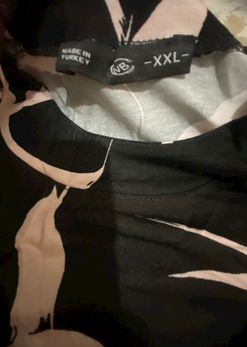 Siyah bisiklet  Yaka Uzun Kollu Salaş Elbise - Görsel 4