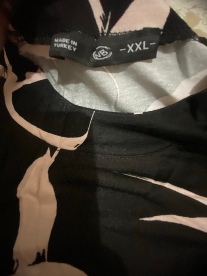 Siyah bisiklet  Yaka Uzun Kollu Salaş Elbise - Görsel 4