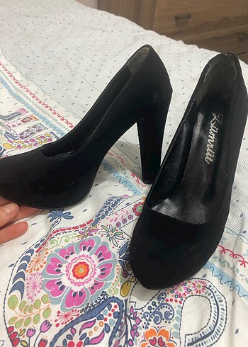 Siyah Tokalı Stiletto Topuklu Kadın Ayakkabı - Görsel 3