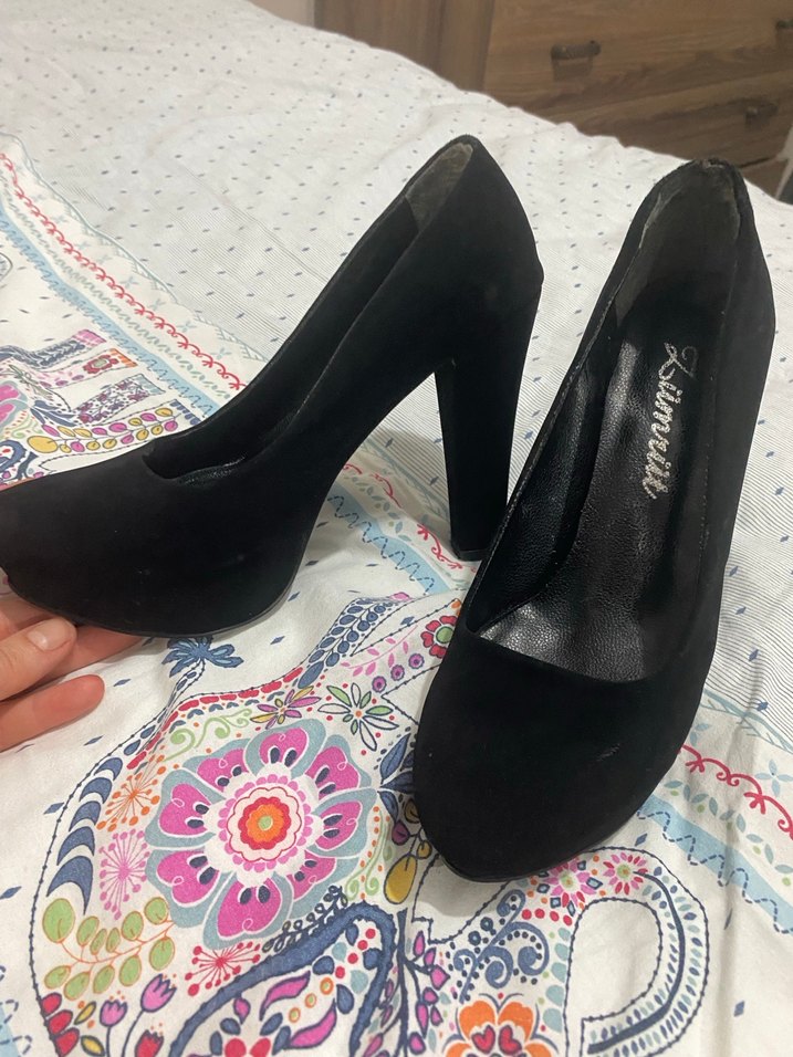 Siyah Tokalı Stiletto Topuklu Kadın Ayakkabı - Görsel 3