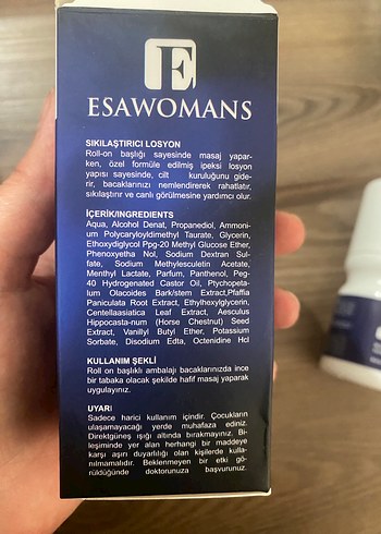 Beden Esawomans Varis Kremi - Şişlik ve Ağrı Azaltıcı