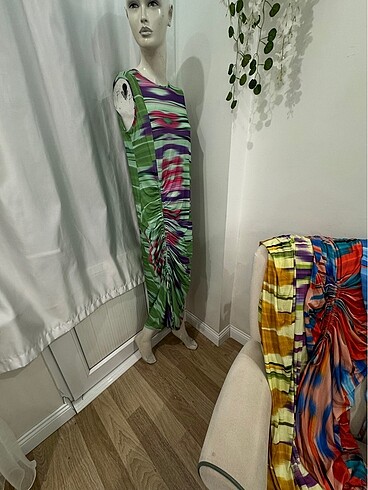 xl Beden yeşil Renk Yeşil elbise