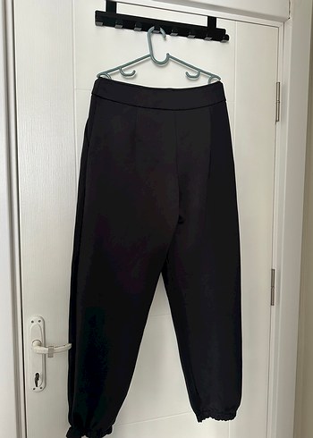 Fermuarlı Siyah Kadın Kumaş Pantolon - Görsel 2