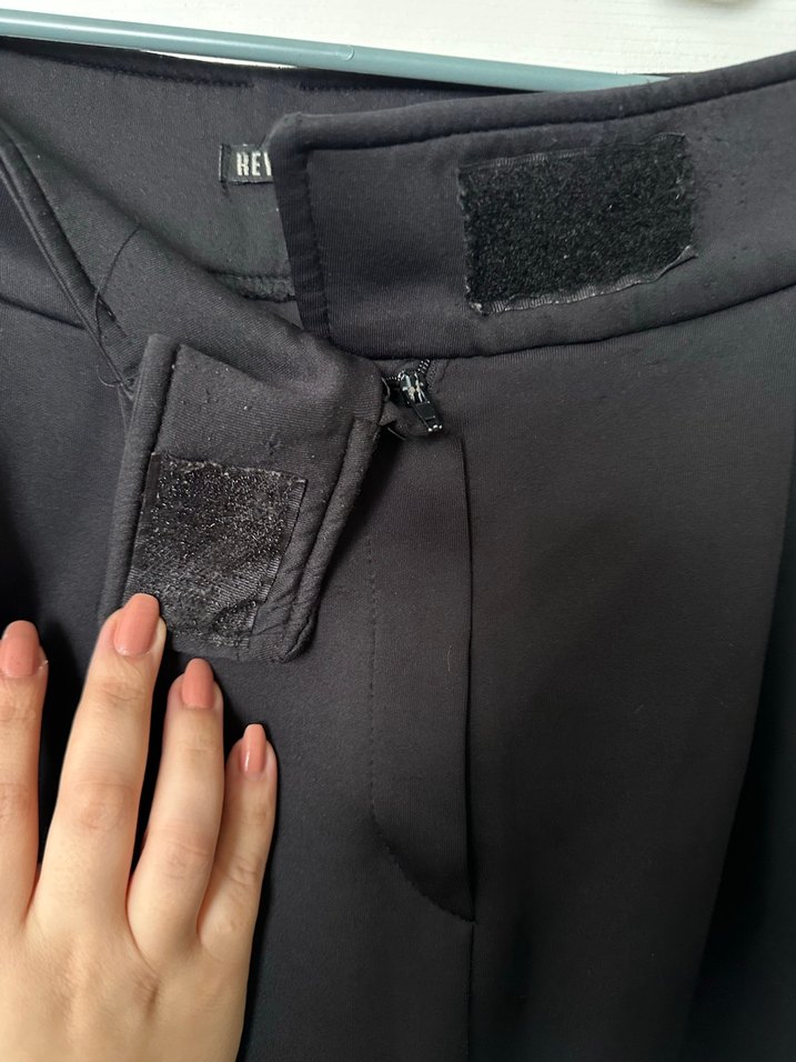 Fermuarlı Siyah Kadın Kumaş Pantolon - Görsel 3