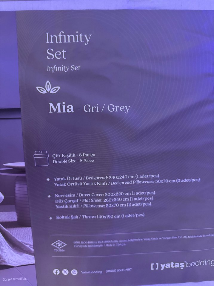 Yataş Infinity Set Çeyiz seti Gri - Görsel 5