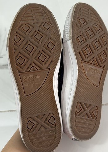 Converse Siyah Beyaz Düz Tabanlı Kadın Spor Ayakkabı - Görsel 3