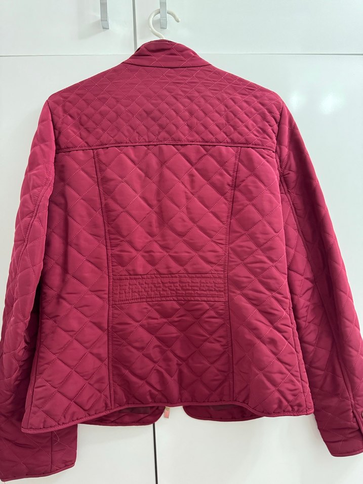 Stradivarius marka Bordo Kadın Midi Ceket Fermuarlı - Görsel 4