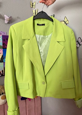 Düğmeli Kadın Blazer Ceket takım