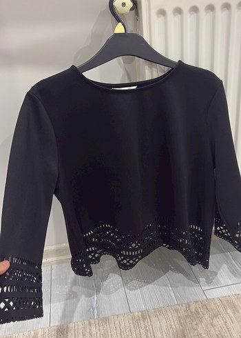 Siyah Kaygan Bluz - Görsel 2