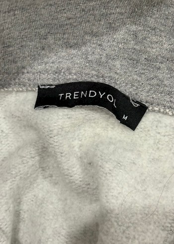 Gri Kadın Polo Yaka Salaş Sweatshirt - Görsel 3