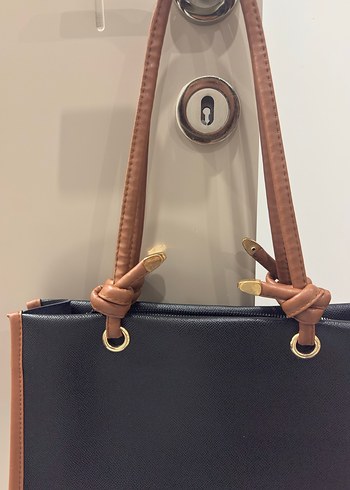 Kahverengi Tokalı Deri Kadın Çanta - Görsel 2