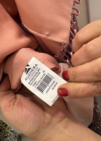 Işıltılı Askılı Straplez Uzun Abiye Elbise - Görsel 7