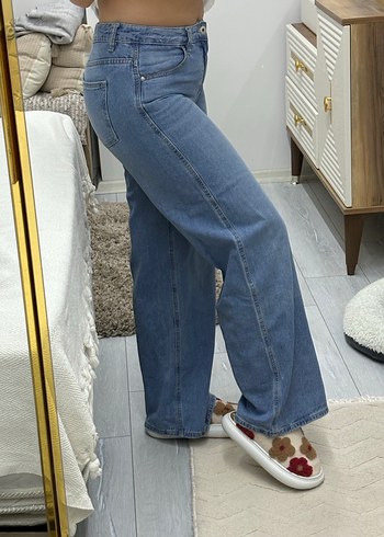Kadın Mavi Regular Fit Denim Jean - Görsel 4