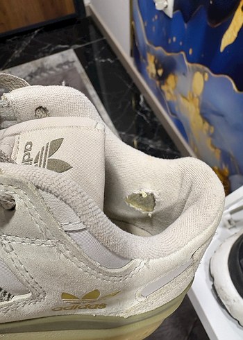 Beyaz Adidas Platform Spor Ayakkabı - Görsel 6