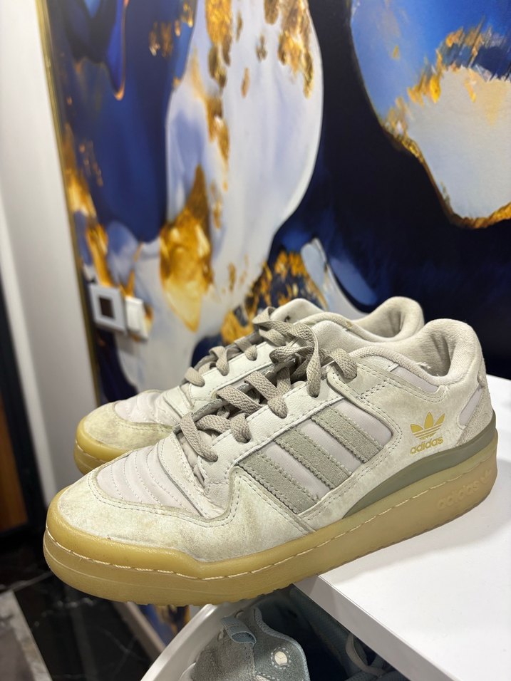 Beyaz Adidas Platform Spor Ayakkabı - Görsel 3