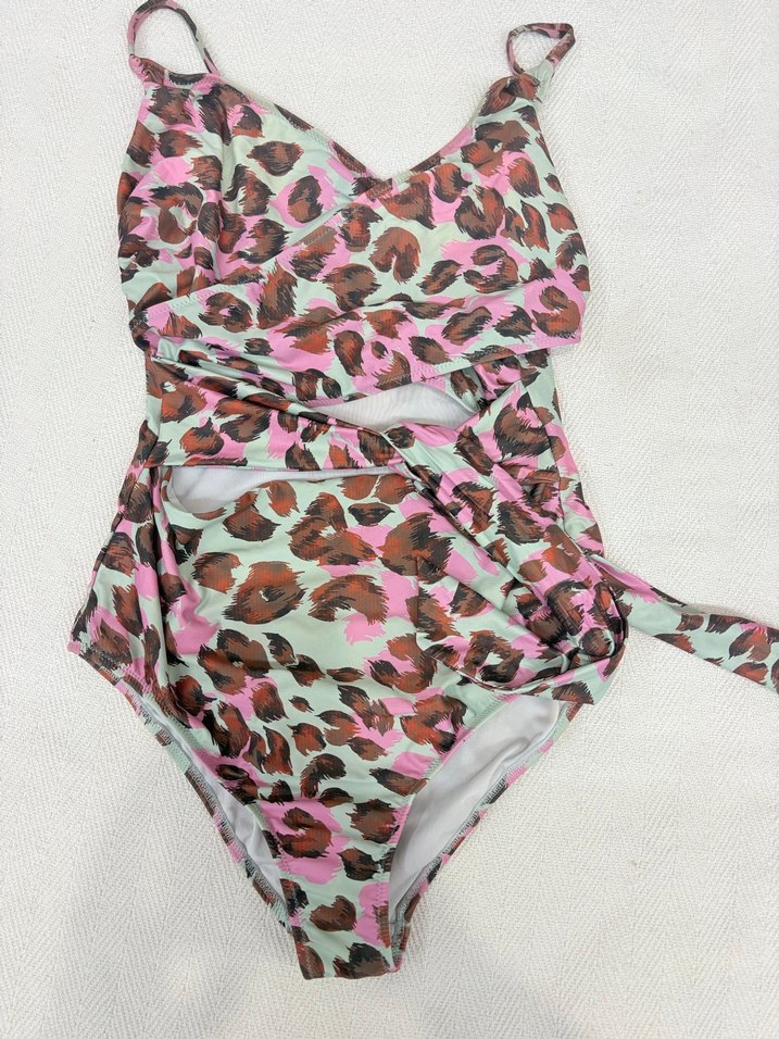 Pembe Bağlamalı Modern Kadın Mayo - Görsel 3