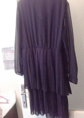 ELBİSE PİLELİ ŞEFFAF KOL kadın - Görsel 2