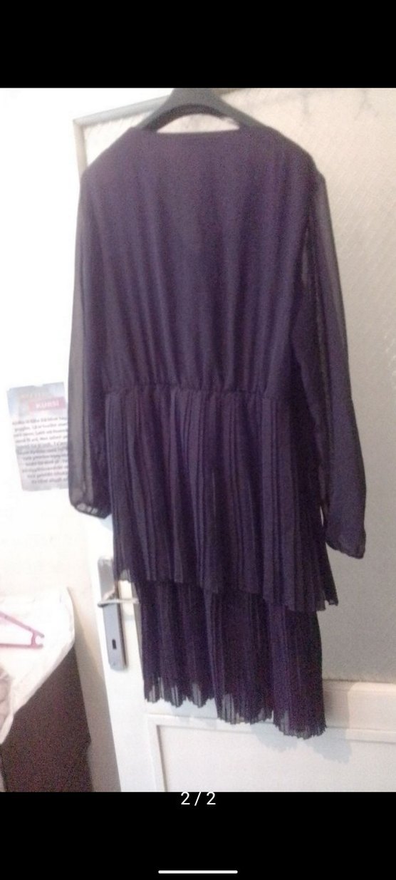 ELBİSE PİLELİ ŞEFFAF KOL kadın - Görsel 2