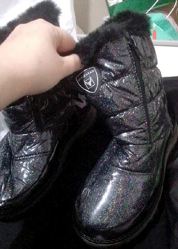 Kız Çocuk Çizme Parlak PELUŞ  simli - Görsel 2