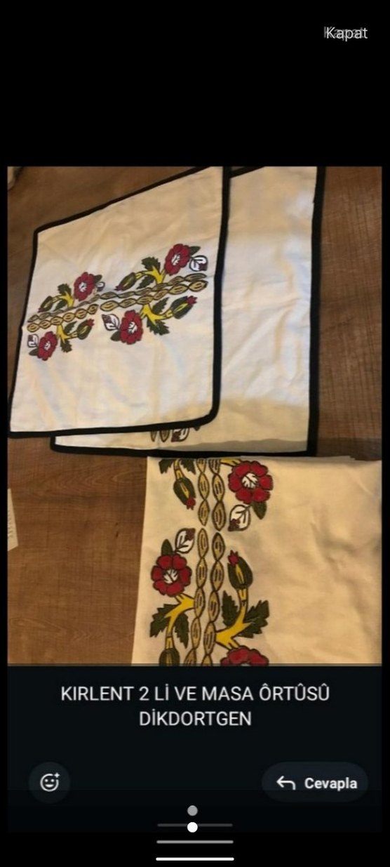 Kırlent Kılıfı ve Masa Örtüsü - Görsel 2