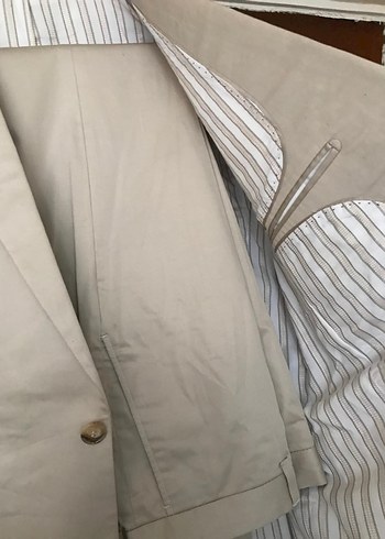 Bej Parlak Takım Elbise 48 beden Yeni - Görsel 4