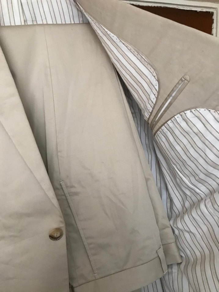 Bej Parlak Takım Elbise 48 beden Yeni - Görsel 4