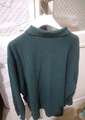 Uzun Kollu Yeşil Polo Tişört - Görsel 3