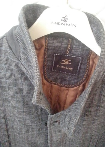 Yakalı  KALIN UZUN Kaban Erkek - Görsel 2